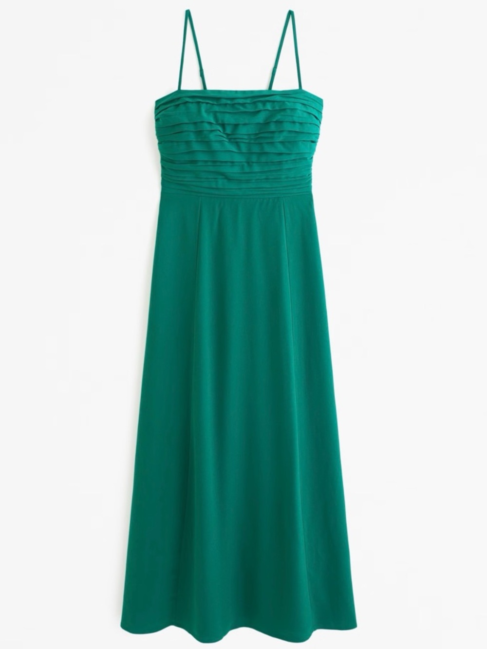 Abercrombie & Fitch Emerson Crepe Midi Dress green XL